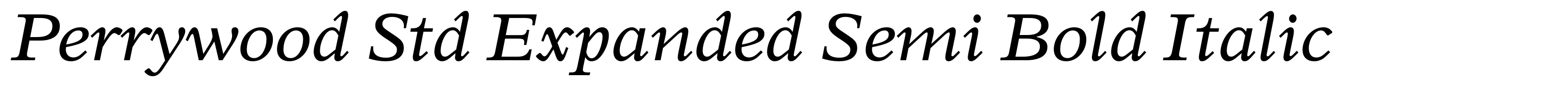 Perrywood Std Expanded Semi Bold Italic